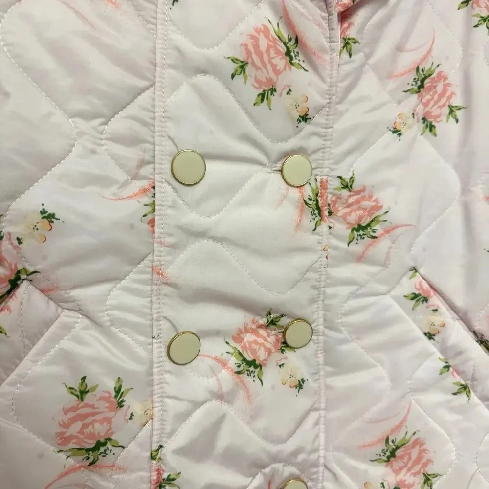 Nwot $689 Rentrayage Melba Floral Quilted Rose Bomber Jacket - Grandma Recycled — image 8 of 8